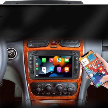 Mercedes CLK klasse w209 navigatie dvd carkit android 13 usb met apple carplay en android auto