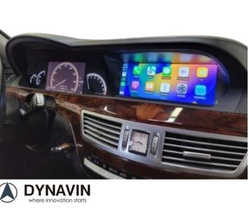 Navigatie Mercedes W221 S klasse carkit 9.5 inch touchscreen apple carplay android auto android 13