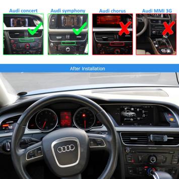 Audi A4 2009-2015 navigatie MMI carkit android 13 apple carplay android auto