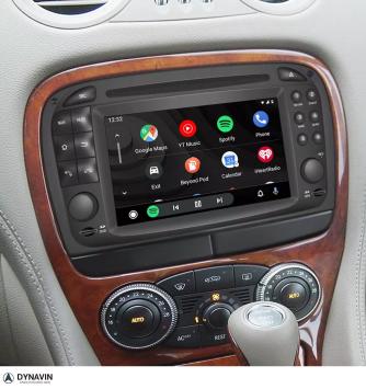 Mercedes SL R230 2001-2012 radio 6.2 inch navigatie bluetooth android 15 draadloos apple carplay android auto overname bose