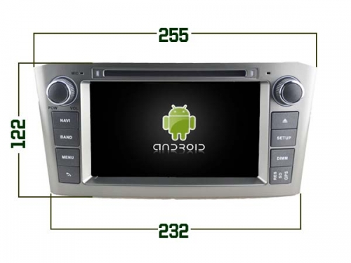 Toyota avensis navigatie 2005-2008 dvd carkit android 10 dvd usb dab+ 64GB