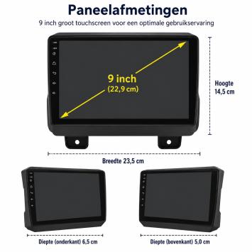 Navigatie Jeep Wrangler 2018-2022 carkit android 15 touchscreen usb apple carplay android auto