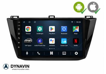 VW Tiguan navigatie vanaf 2017 carkit usb Android 10 draadloos carplay en android auto