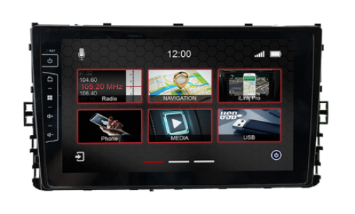 Navigatie voor VW Transporter T6 facelift touch Screen parrot carkit overname boordcomputer TMC Carplay android auto