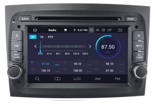 Navigatie fiat doblo vanaf 2015 android 10 usb overname stuurbediening met apple carplay en android auto