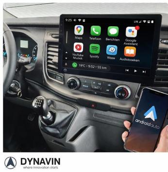 autoradio navigatie Ford transit custom 2018-2024 carkit usb draadloos carplay android