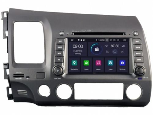 Honda Civic 2006 tot 2011 passend navigatie autoradio systeem op basis van Android