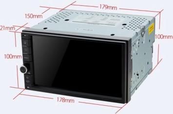 2 din navigatie 7 inch touchscreen android auto draadloos apple carplay