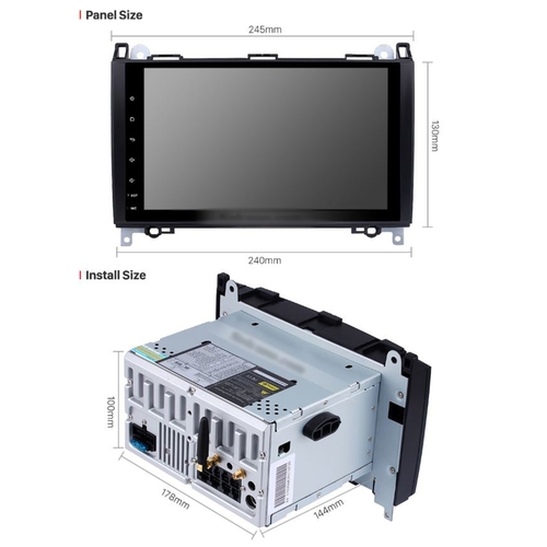 Mercedes sprinter 2006-2020 navigatie 10 inch carkit apple carplay android 13 64GB usb