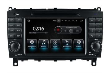 Mercedes CLK w209 Klasse vanaf 2004  navigatie dvd Parrot carkit carplay Android auto