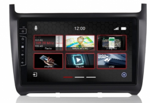 Navigatie geschikt voor VW Polo 2014-2017 touch Screen parrot carkit overname boordcomputer TMC Carplay android auto