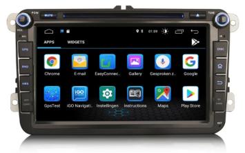 Skoda Navigatie dvd carkit android 13 usb 64GB draadloos apple caprlay android auto  8 Inch