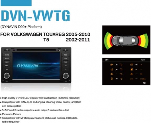 Geschikt voor Volkswagen Touareg Navigatie dvd Parrot carkit Apple car play Android auto TMC