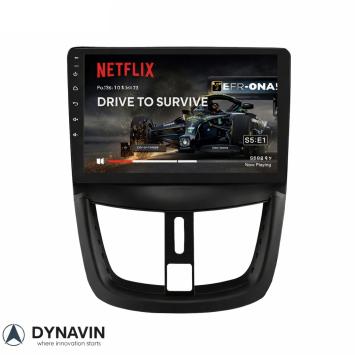 Peugeot 207 radio navigatie carkit android 14 draadloos apple carplay android auto usb 64GB