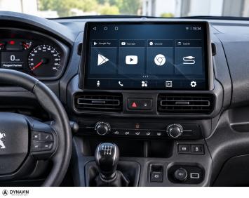 Navigatie Peugeot Partner carkit full touch usb android auto draadloos apple carplay android 16