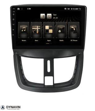 Peugeot 207 radio navigatie carkit android 14 draadloos apple carplay android auto usb 64GB