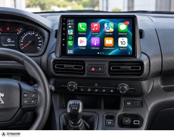 Navigatie Peugeot Partner carkit full touch usb android auto draadloos apple carplay android 16