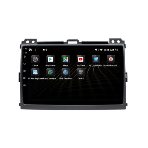 Navigatie Toyota Landcruiser I20 carkit android 10 touchscreen carplay overname DSP