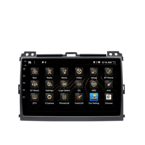 Navigatie Toyota Landcruiser I20 carkit android 10 touchscreen carplay overname DSP