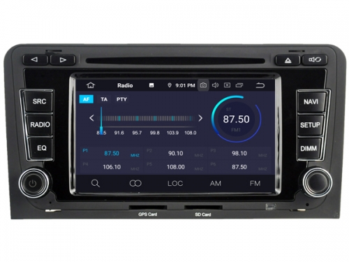 Navigatie AUDI A3 2003-2012 dvd carkit android 12 usb apple carplay android auto 