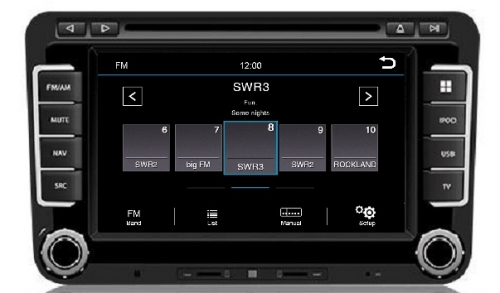 Geschikt voor volkswagen EOS Navigatie apple carplay Android auto Parrot carkit TMC DAB+